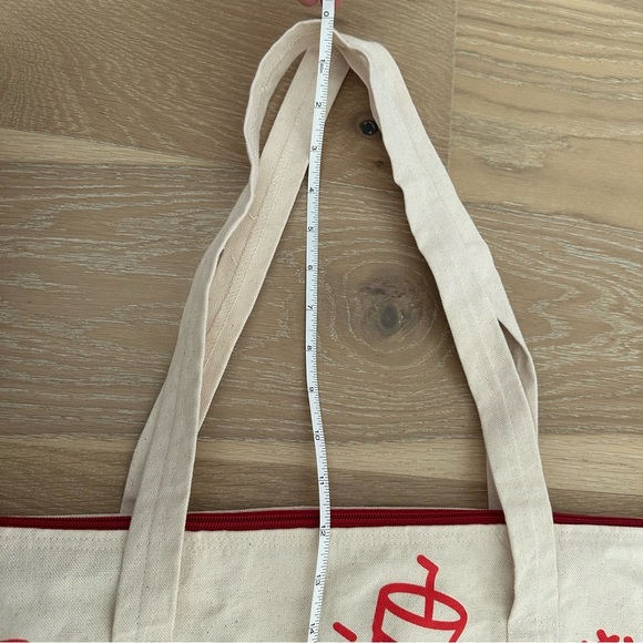 Fast Food Tote Bag Chickfila Burger French Fry Red Novelty Printed Canvas VTG - Picture 4 of 12